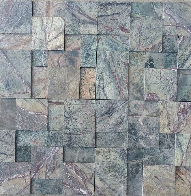 Forest Green Marble Mosaic Wall Tile